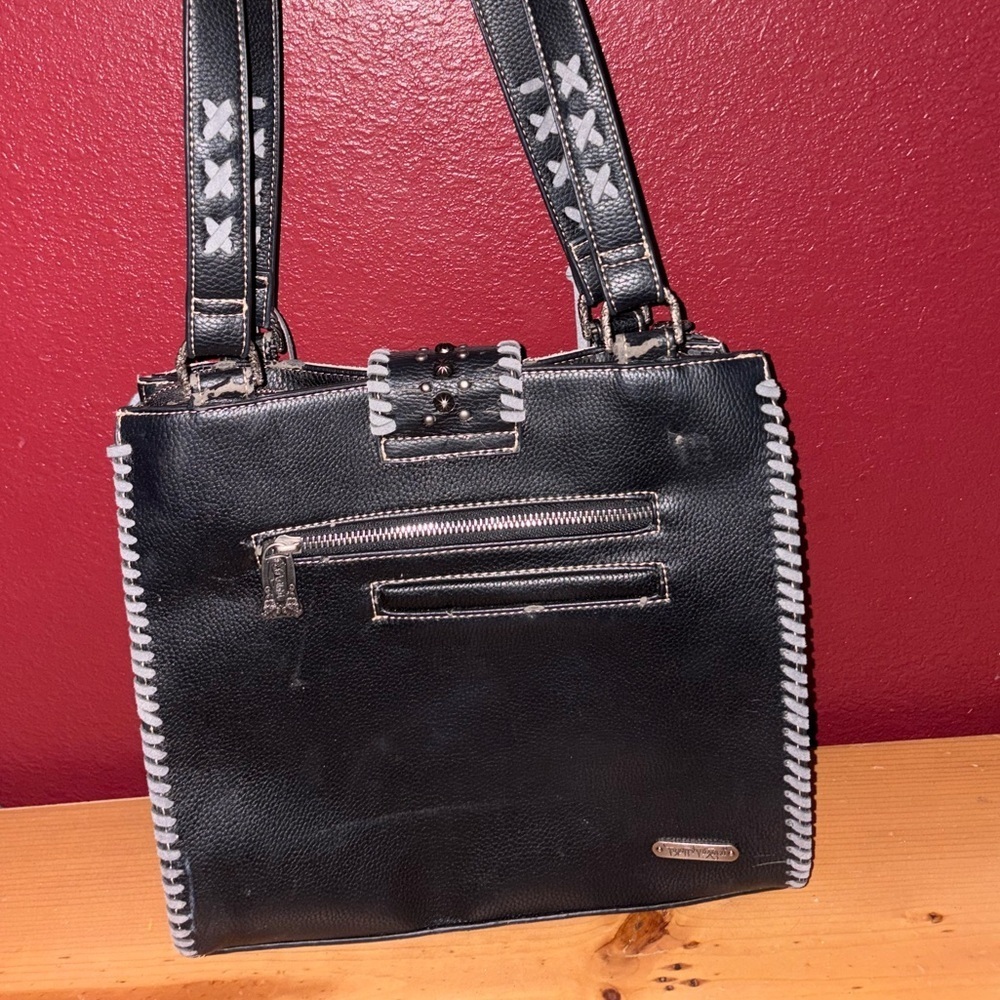 Chic Leopard Print Tote with Black and Gray Details - Picture 6 of 7